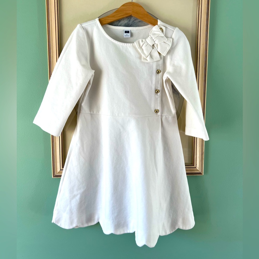 EUC Janie & Jack Ivory Ponte Dress Sz 6